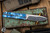 Medford Antik Front Flipper Folding Knife Blue Stained Glass Titanium 3.75" Drop Point Tumbled