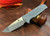 Medford 1881 Knife Works Bourbon Folding Knife Denim Blue G10 2.9" S45VN Tumbled Tanto