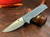 Medford 1881 Knife Works Bourbon Folding Knife Denim Blue G10 2.9" S45VN Tumbled Drop Point