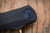 Preowned-Heretic Knives Manticore X OTF Automatic Knife SubZero Fat Carbon Aluminum 3.75" Recurve DLC H033-6A-SUBZ