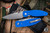 Three Rivers Manufacturing ATOM Folding Knife Royal Blue G10 3.5" Drop Point Stonewash