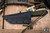 Mick Strider Knives WP XL Fixed Blade Knife OD Green Cord Wrap 4" CPM-154 Tanto Tiger Stripe