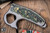 Reate Exo-D Folding Knife Bead Blast Fat Carbon-Toxic Storm  Carbon 2.7" Elmax Satin