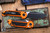 Microtech LUDT Gen III Automatic Folding Knife Orange Aluminum/Grip Inlay 3.4" M390 Tanto Black  1136-1OR