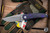 Sharknivco Edison Barajas Custom WAKA Folding Knife Purple Flow CamoCarbon/Titanium 3.25" Blasted 1 -EKnives EKclusive