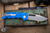 Demko Knives MGAD20S Folding Knife Blue G10 3.75" Kopis Stonewash