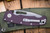 Demko Knives MGAD20 Folding Knife Purple G10 3.75" Kopis Stonewash