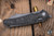 Hawk Knives Talon Folding Knife Titanium Black Dunes CF Overlay 3.5" M390 Stonewash