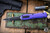 Microtech Dirac Delta OTF Automatic Knife Purple Aluminum  3.75" Dagger Black Serrated 227-3PU