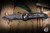Microtech Marfione Select LUDT Gen III Automatic Folding Knife Bronze Accents 3.4" Blued Baker Forge CopperMai Damascus 1135-16MS1-3