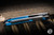 Preowned-Skiff Blades Fugitive Titanium Framelock Blue Accents 3.25" Hand Rubbed
