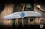 Preowned-Skiff Blades Fugitive Titanium Framelock Blue Accents 3.25" Hand Rubbed