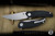 Shirogorov Knives Q95 Linerlock Flipper Knife Black Micarta 3.75" Elmax Drop Point Stonewash