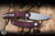 Shirogorov Knives Q95 Ursus Linerlock Maroon Micarta 3.75" Elmax Drop Point Stonewash