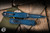 Microtech Dirac Delta OTF Automatic Knife Aluminum 3.8" M390 Dagger Weathered Blue 227-1WBL