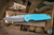 Preowned-ProTech TR-3 Automatic Folding Knife Limited Tiffany Blue  Aluminum 3.5" Stonewash  TR-3 LTD
