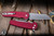 Pro-Tech Malibu Flipper Limited Textured Red Aluminum 3.5"  Magnacut Stonewash Reverse Tanto 5405-LTD-RED