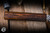 Demko Knives Petty Kitchen Knife Japanese Red Oak 6" VG10 San Mai Hammered