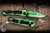 Heretic Knives Wraith V4 Automatic Cell-Shaded Toxic Green 4" MagnaCut Bowie H002-CS-TX
