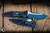 Microtech Socom Elite Automatic Folding Knife Weathered Blue Aluminum/Grip Inlay 4" M390 Clip Point 160A-1WBL