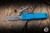 Microtech UTX-85 Gen III OTF Automatic Knife Blue Aluminum 3.1" Apocalyptic Dagger Stonewash 1232-10APBL