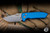 Preowned-ProTech Les George SBR Short Bladed Rockeye Automatic Folding Knife Blue 2.5" Stonewash LG401