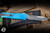 Preowned-Microtech Combat Troodon Gen III OTF Automatic Knife Marbled Blue 4" M390 Stonewash 1143-10MBL