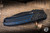Preowned-Heretic Knives "Wraith" Auto Breakthrough Blue 3.6" Battleworn Black Tanto