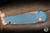 Preowned-ProTech Custom TR-3 007 Blue/Gold Fish Scale Titanium Automatic Knife 3.5" 154CM Satin