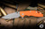 Rick Hinderer Knives XM-18 Folding Knife Orange G10 3.5″ MagnaCut Harpoon Spanto Working Finish