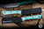 Microtech Steak Knife Fixed Blade Kitchen Set Caribbean G10 4.5" M390 Stonewash 3600-10SETCA