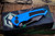 Preowned-Heretic Knives "Pariah" Manual Blue Aluminum 3.75" MagnaCut DLC H046-6A-BLU