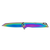 Kershaw Misdirect Folding Knife Rainbow Steel  3" Reverse Tanto 1365RBW