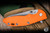 Rick Hinderer Knives XM-18 3.5" Folding Knife Orange G10 S45VN Sheepsfoot Stonewash