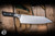Microtech Chef Kitchen Knife Black G10 8" M390 Stonewash 3000B-10BK