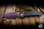 Microtech Marfione Custom Select LUDT Automatic Folding Knife Carbon Fiber 3.4" Tanto Blued CopperMai Damascus 1136-16MS3