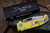 Demko Knives MGAD20 Folding Knife Yellow G10 3.6" MagnaCut Clip Point
