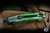 Preowned-Heretic Knives "Medusa" Automatic Folding Knife Cell-Shaded Toxic Green Aluminum 3" MagnaCut Tanto H011-CS-TX