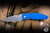 Three Rivers Manufacturing ATOM Folding Knife Lizard Skin Royal Blue G10 3.5" MagnaCut Drop Point