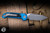Preowned-Microtech LUDT Gen III Automatic Folding Knife Blue 3.4" Tanto Apocalyptic Stonewash 1136-10APBL