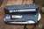 Main Street Knives Broadway Folding Knife Denim Blue G10 2.85"  S45VN Tumbled Tanto