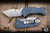 Medford 1881 Knife Works Lombard Knife Denim Blue G10 2.45" S45VN Tumbled Tanto