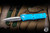 Preowned-Microtech Troodon OTF Automatic Knife Turquoise 3" M390 Dagger Satin 138-4TQ