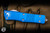 Preowned-Microtech Troodon OTF Automatic Knife Blue 3" M390 Dagger Satin 138-4BL