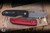 ProTech Vero Designs Synapse Automatic  Black Aluminum-Red Linen Micarta 3.5" MagnaCut Acid Wash=