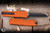 Microtech Cypher II OTF Automatic Knife Orange Tangerine  3.5" M390 Wharncliffe Serrated Black 1241-1OTCWD