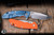 Rick Hinderer Knives XM-24 Folding Knife Orange G10 4" S45VN  Harpoon Spanto Stonewash