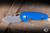 Preowned-Three Rivers Manufacturing Holey NERD Royal Blue G10 2.2" MagnaCut Stonewash