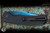 Preowned-ProTech MAGIC 2 Whiskers Scale Release Automatic Folding Knife Black Feather Aluminum 3.75" Drop Point Sapphire Blue M2603-FSB
