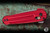 Preowned-Benchmade Lowden Folding Knife Phoenix Red Aluminum 2.79" Spear Point Cerakote 491GY-01